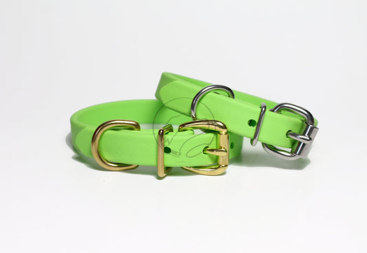 Lime Green Biothane Dog Collar - 5/8"(16mm) wide