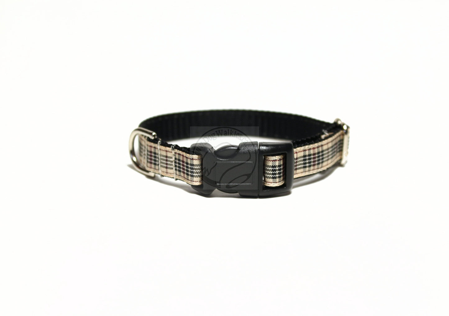 Blackberry tartan - dog collar