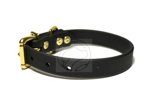 Jet Black Biothane Dog Collar - 3/4" (20mm) wide