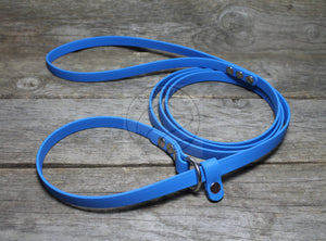 English Slip Lead - Stainless Steel or Solid Brass - Waterproof Leash in Genuine Biothane - 12mm (1/2") width