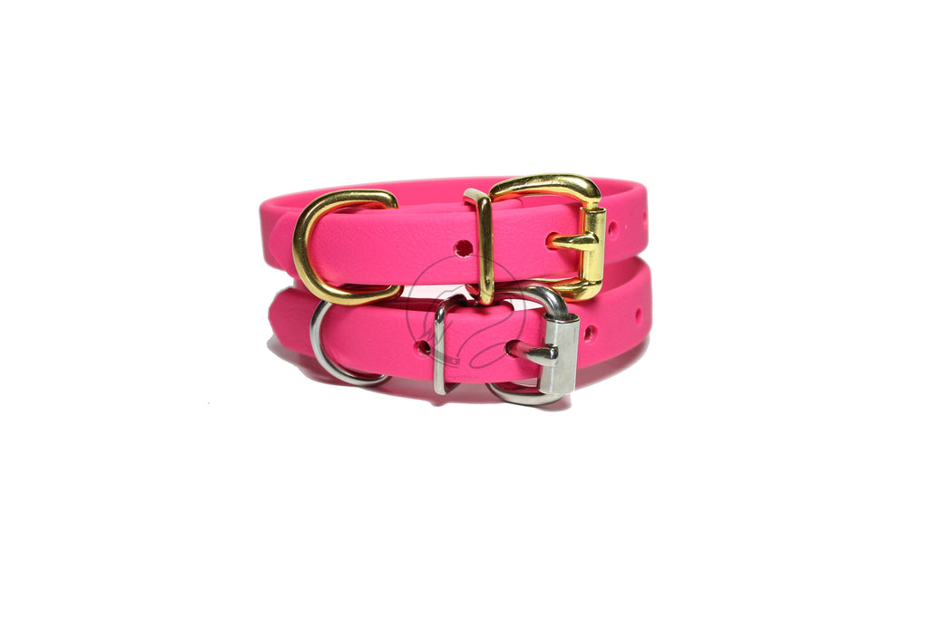 Fuchsia Pink Biothane Dog Collar - 5/8"(16mm) wide