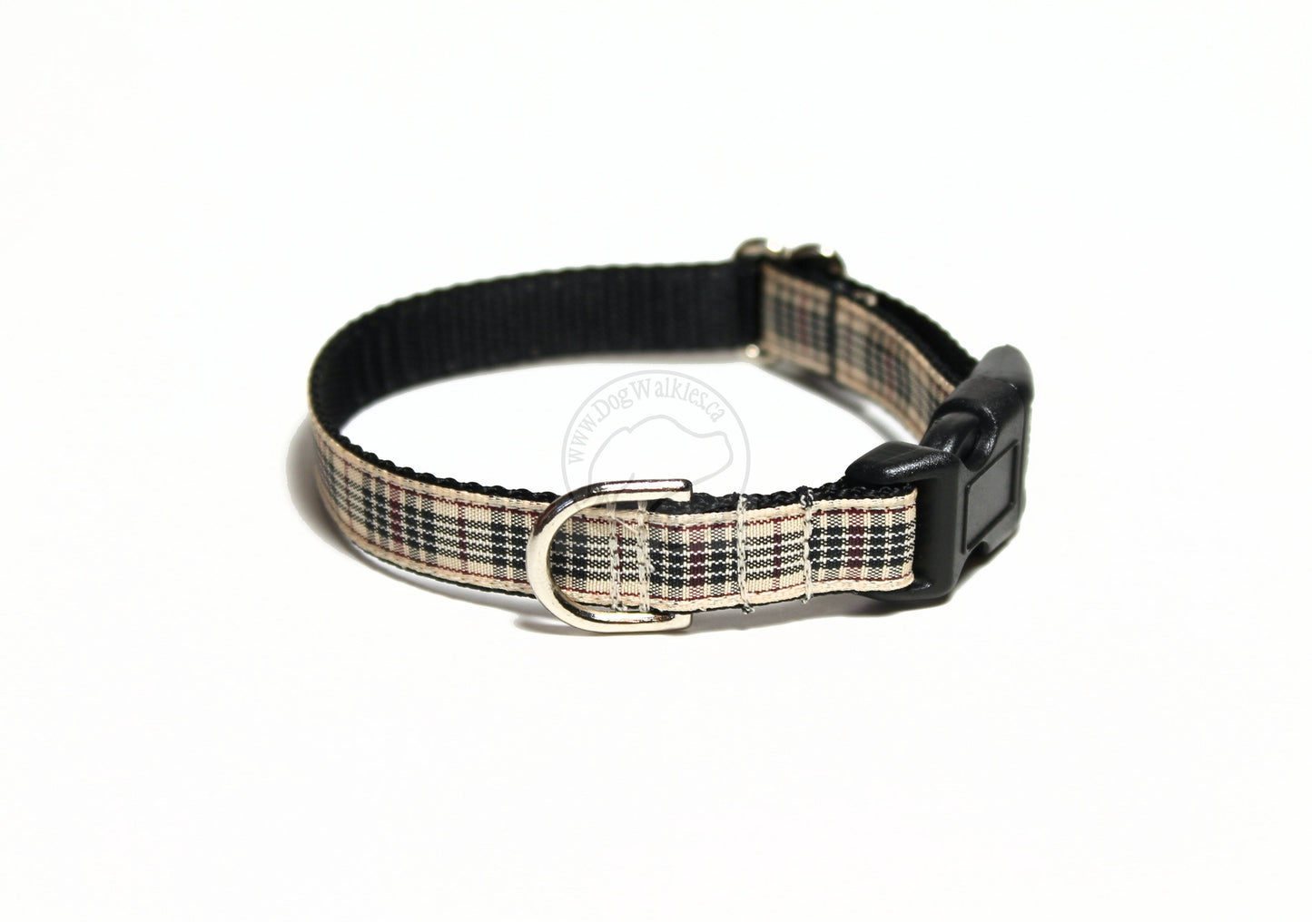 Blackberry tartan - dog collar
