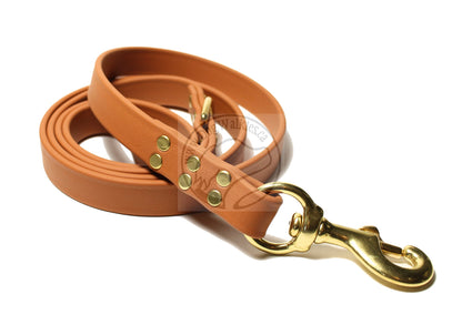 Caramel Brown Biothane Large Dog Leash