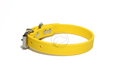 Sunflower Yellow Biothane Dog Collar - 3/4" (20mm) wide