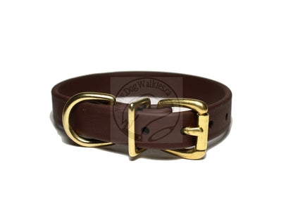 Dark Chocolate Brown Biothane Dog Collar - 3/4" (20mm) wide