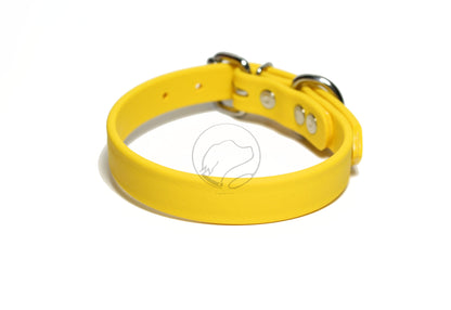 Sunflower Yellow Biothane Dog Collar - 3/4" (20mm) wide