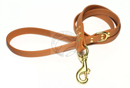 Caramel Brown Biothane Large Dog Leash