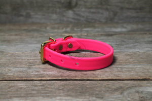 Neon Pink Biothane Dog Collar - 5/8"(16mm) wide