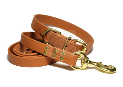 Caramel Brown Biothane Large Dog Leash