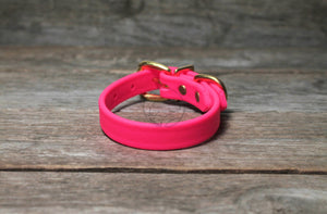 Neon Pink Biothane Dog Collar - 5/8"(16mm) wide