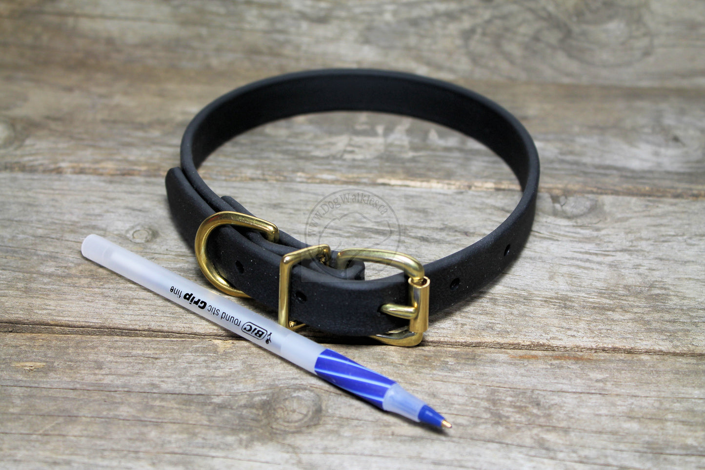 Jet Black Biothane Dog Collar - 3/4" (20mm) wide