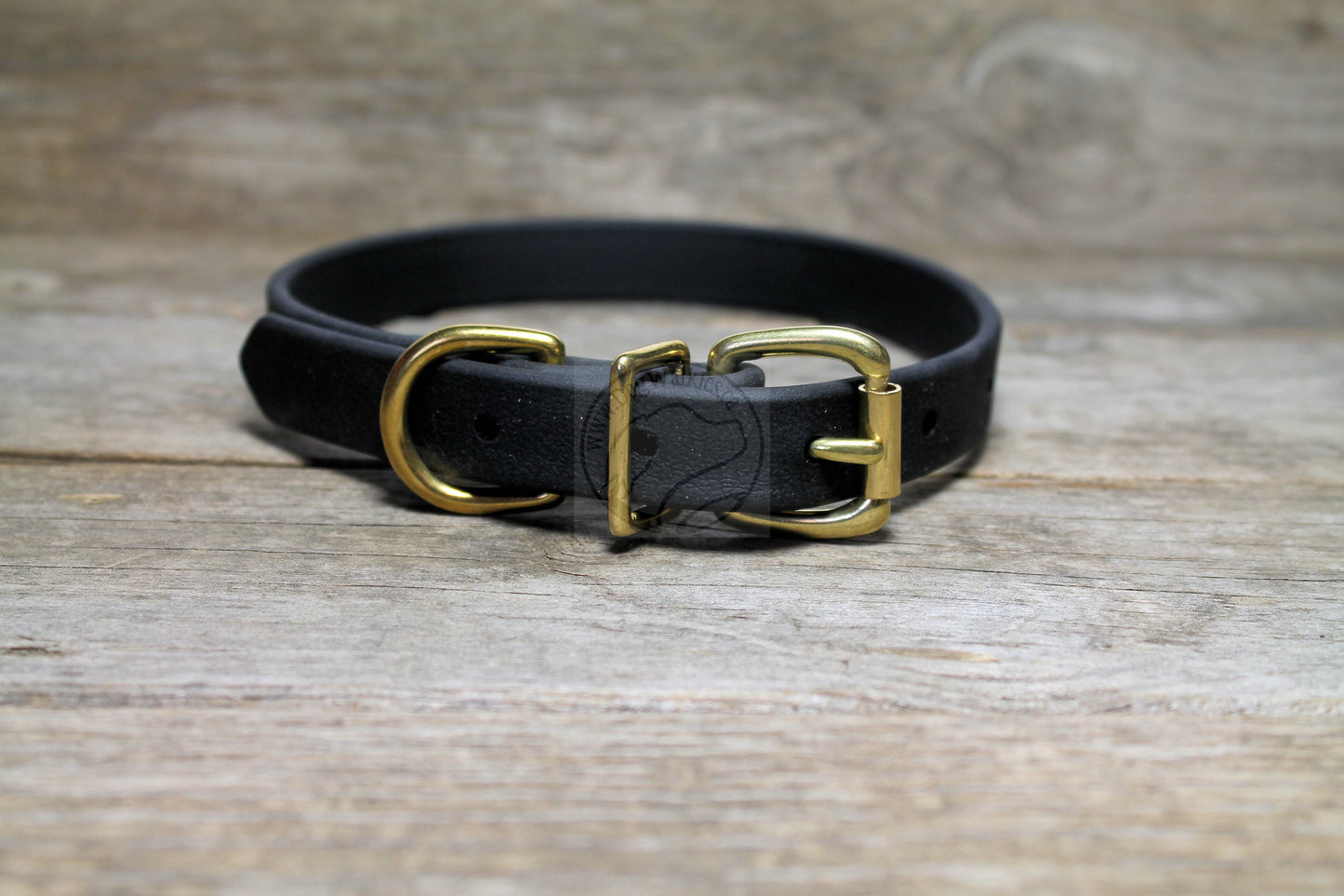 Jet Black Biothane Dog Collar - 3/4" (20mm) wide