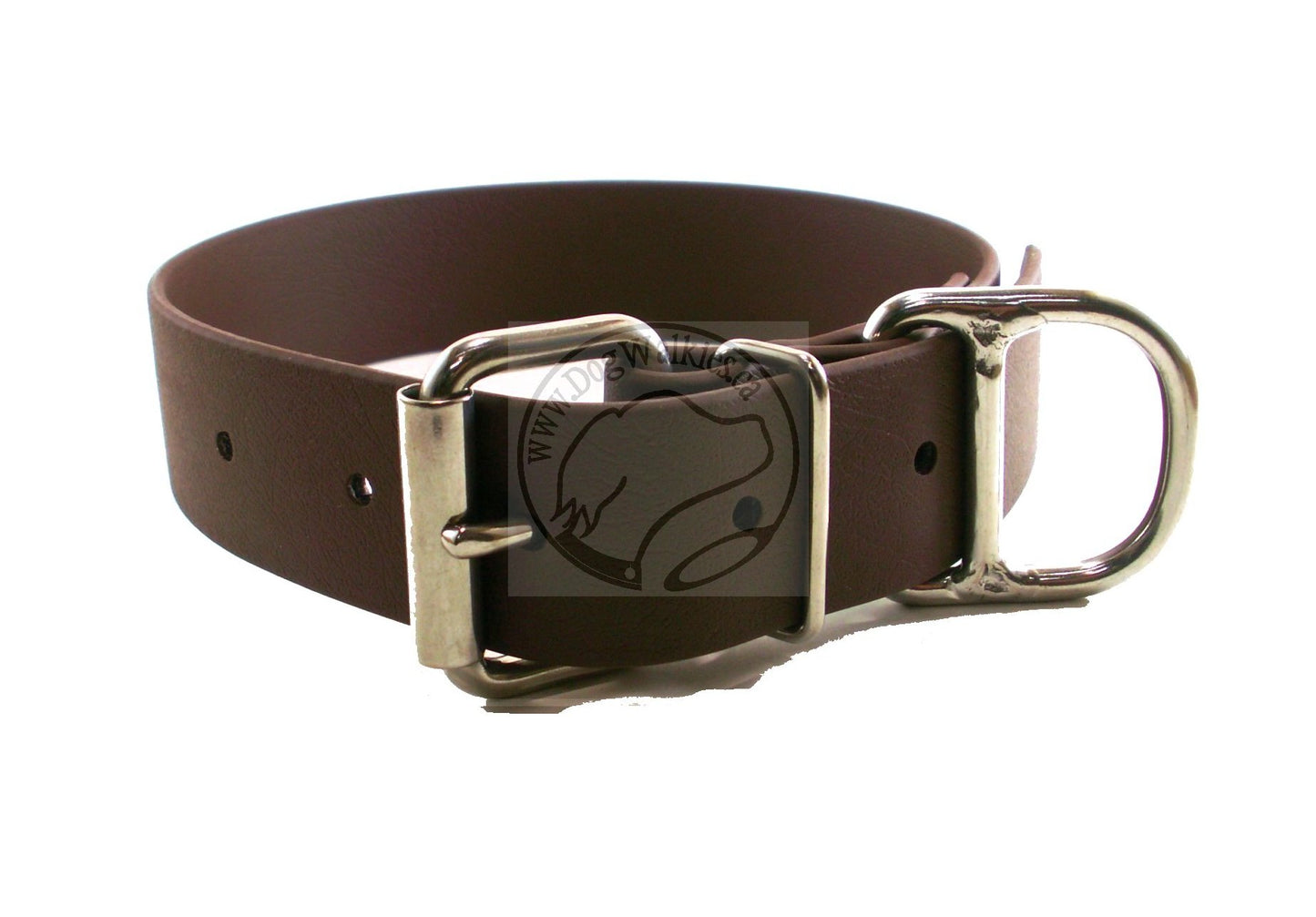 Dark Chocolate Brown Biothane Dog Collar - Extra Wide - 1.5 inch (38mm) wide