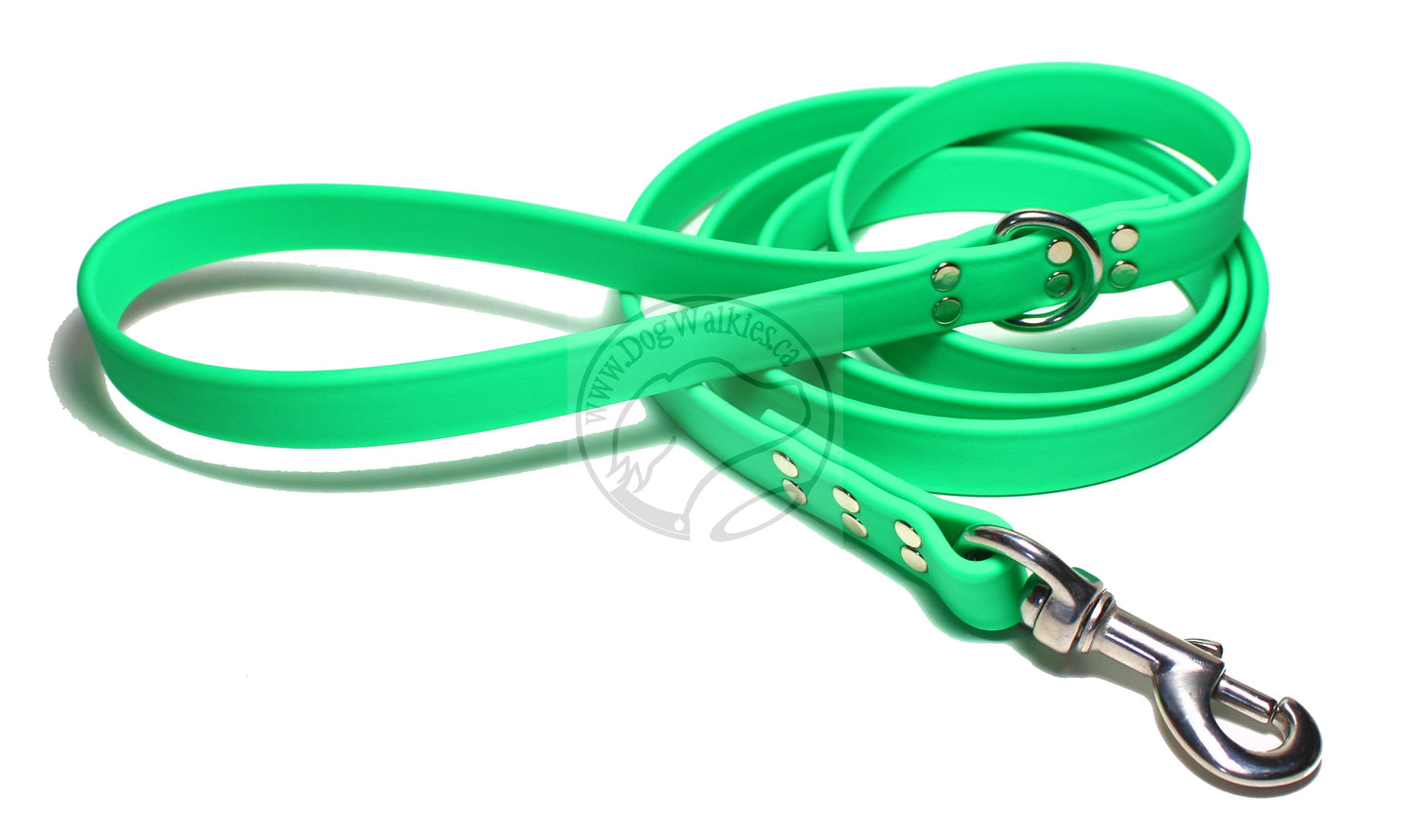 Neon Apple Green Biothane Large Dog Leash
