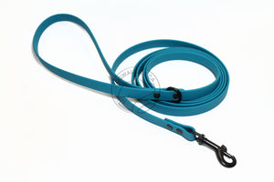 Matte Black Hardware Biothane Dog Leashes - 35 colours - all lengths & widths