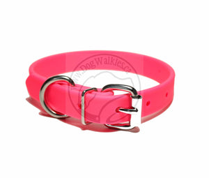 Neon Pink Biothane Dog Collar - 3/4" (20mm) wide
