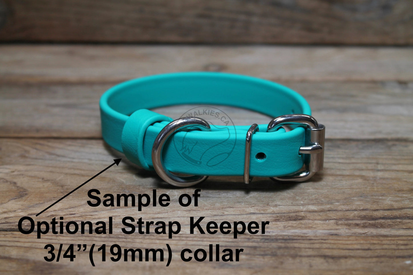 Caribbean Blue Biothane Dog Collar - 3/4" (20mm) wide
