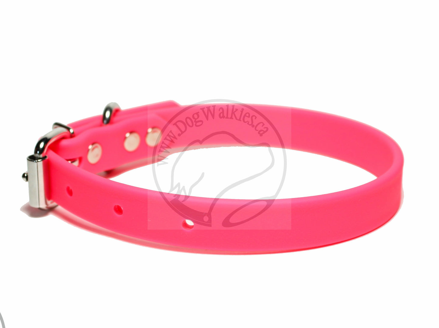 Neon Pink Biothane Dog Collar - 3/4" (20mm) wide