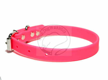 Neon Pink Biothane Dog Collar - 3/4" (20mm) wide