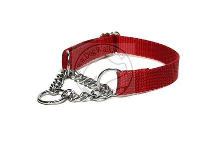 Chain Martingale Dog Collar 3/4" (19mm) wide; Simple - Elegant - Strong