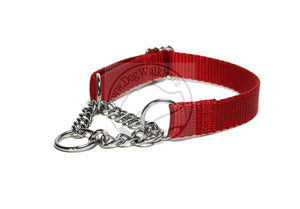 Chain Martingale Dog Collar 3/4" (19mm) wide; Simple - Elegant - Strong