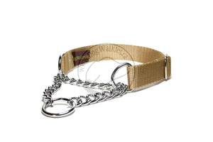 Chain Martingale Dog Collar 1" (25mm) wide; Simple - Elegant - Strong