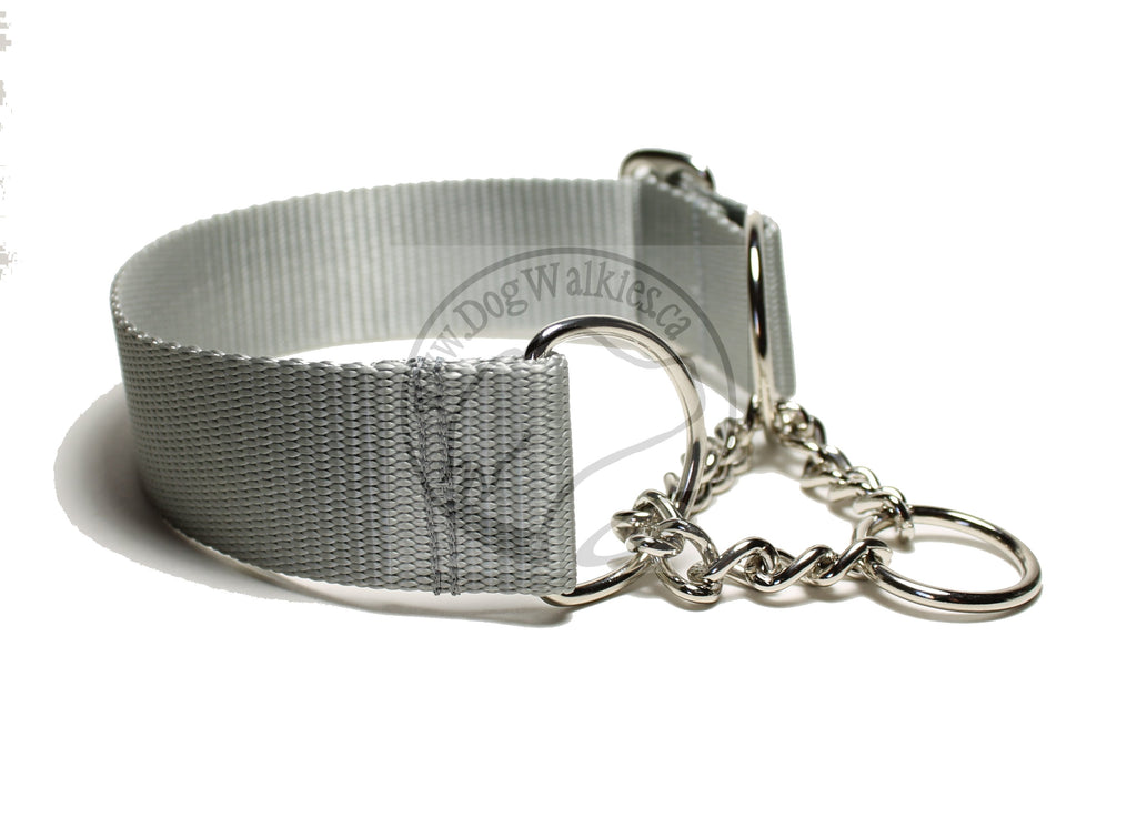 Wide Chain Martingale Dog Collar 1.5" (38mm); Simple - Elegant - Strong