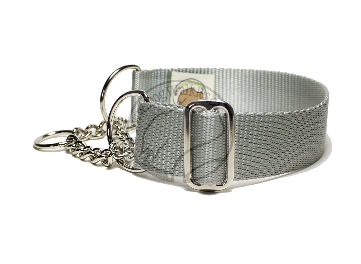 Wide Chain Martingale Dog Collar 1.5" (38mm); Simple - Elegant - Strong