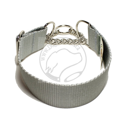 Wide Chain Martingale Dog Collar 1.5" (38mm); Simple - Elegant - Strong