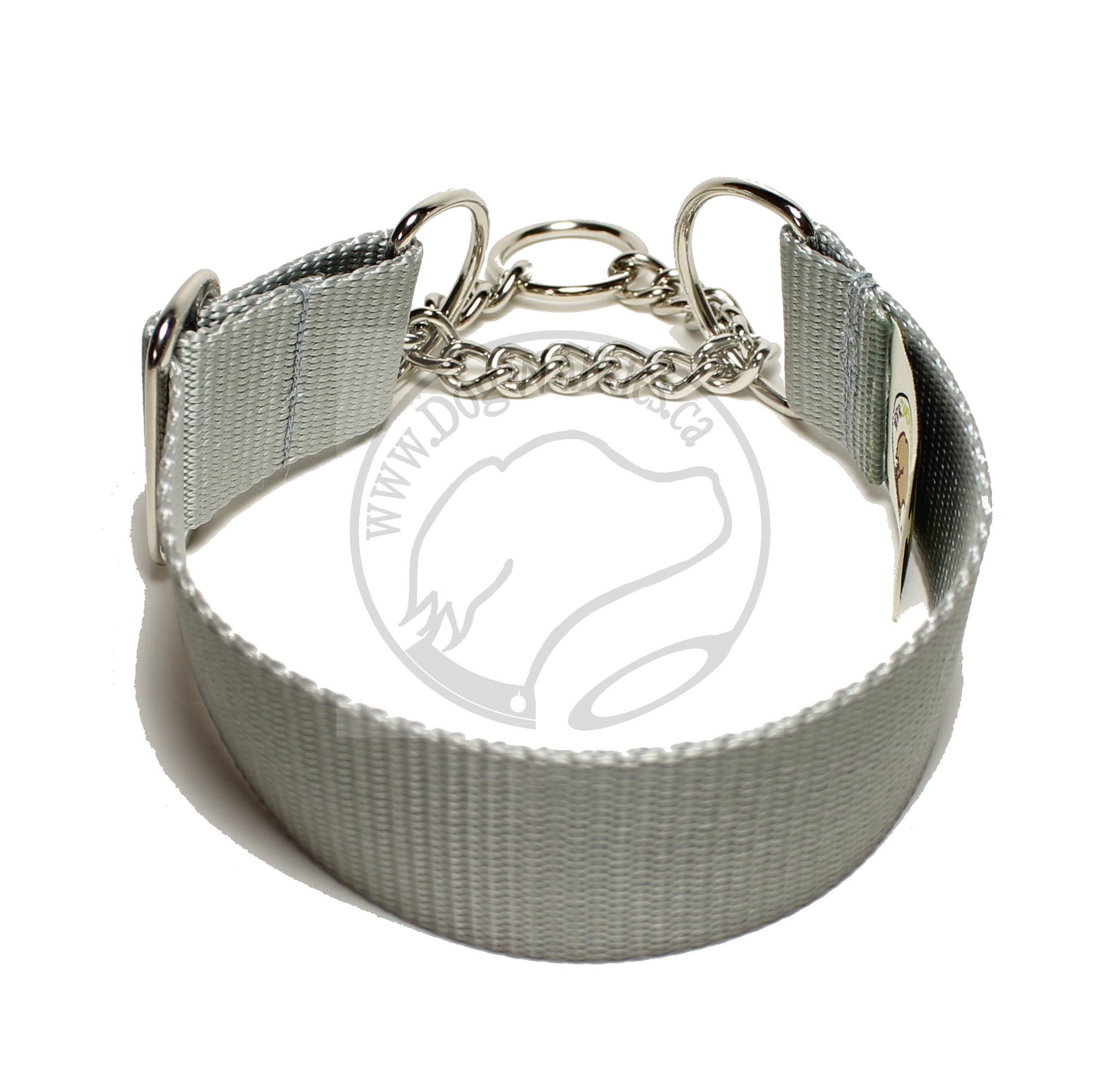 Wide Chain Martingale Dog Collar 1.5" (38mm); Simple - Elegant - Strong