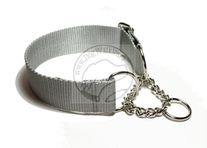 Wide Chain Martingale Dog Collar 1.5" (38mm); Simple - Elegant - Strong