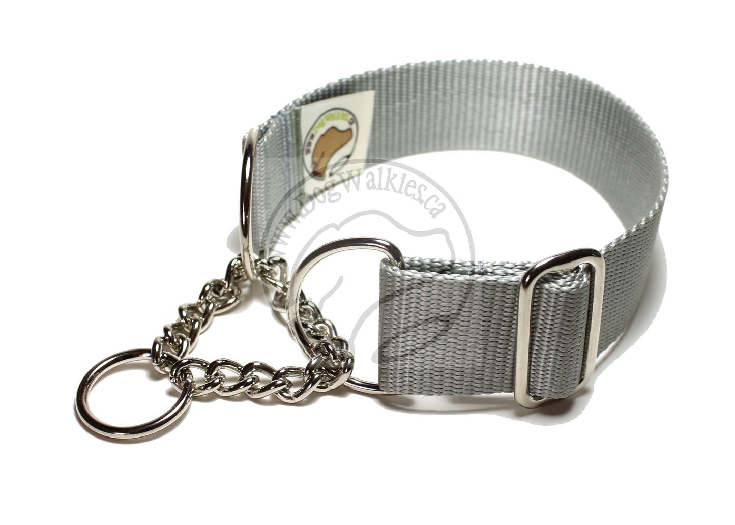 Wide Chain Martingale Dog Collar 1.5" (38mm); Simple - Elegant - Strong
