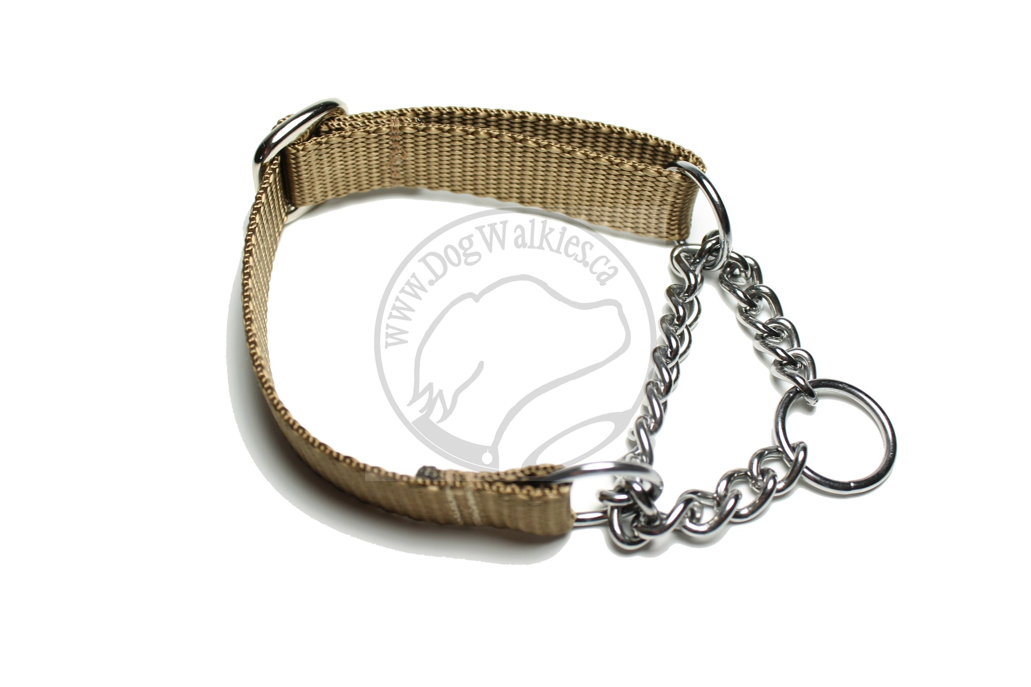 Chain Martingale Dog Collar 3/4" (19mm) wide; Simple - Elegant - Strong