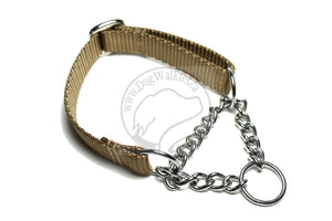 Chain Martingale Dog Collar 3/4" (19mm) wide; Simple - Elegant - Strong