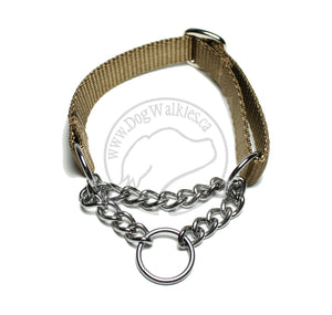 Chain Martingale Dog Collar 3/4" (19mm) wide; Simple - Elegant - Strong