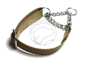 Chain Martingale Dog Collar 3/4" (19mm) wide; Simple - Elegant - Strong