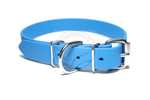 Caribbean Blue Biothane Dog Collar - 1 inch (25mm) wide