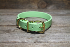 Discontinued- Limited Pastel Mint Green Biothane Dog Collar - 3/4" (20mm) wide