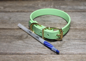 Discontinued- Limited Pastel Mint Green Biothane Dog Collar - 3/4" (20mm) wide