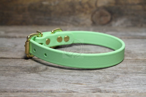 Discontinued- Limited Pastel Mint Green Biothane Dog Collar - 3/4" (20mm) wide