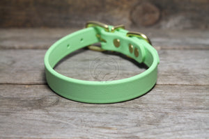 Discontinued- Limited Pastel Mint Green Biothane Dog Collar - 3/4" (20mm) wide