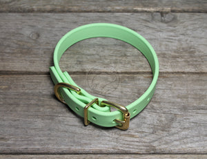 Discontinued- Limited Pastel Mint Green Biothane Dog Collar - 3/4" (20mm) wide