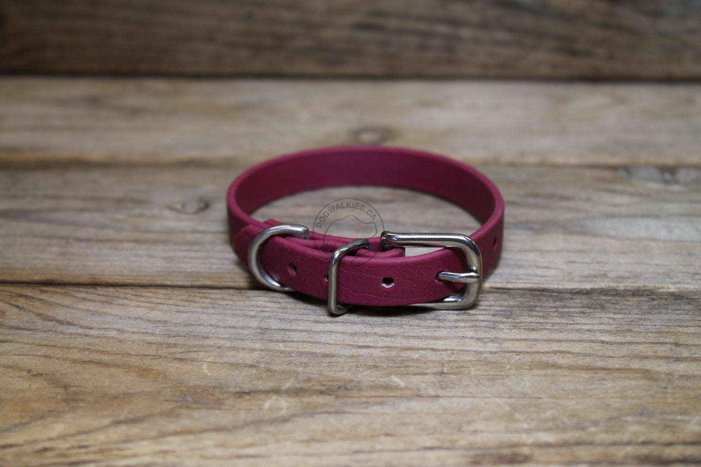 Wine Merlot Biothane Small Dog Collar - 1/2" (12mm) wide