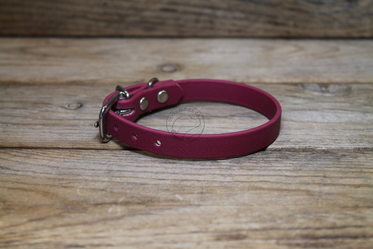 Wine Merlot Biothane Small Dog Collar - 1/2" (12mm) wide