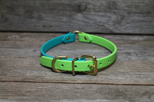 Biothane Two Tone Ring Dog Collar - Waterproof -  5/8"(16mm) wide