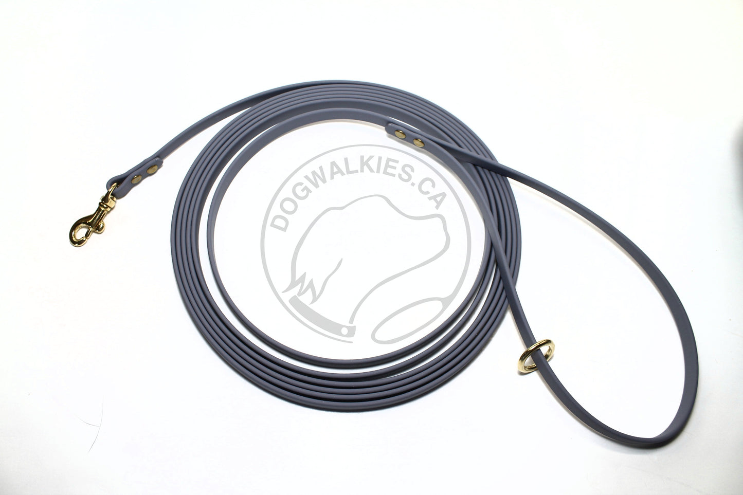 Lighter Weight Waterproof Tracking Recall Long Line - leash for smaller dog or cats - 3/8" (9mm) Biothane