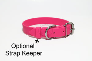 Fuchsia Pink Biothane Dog Collar - 1 inch (25mm) wide