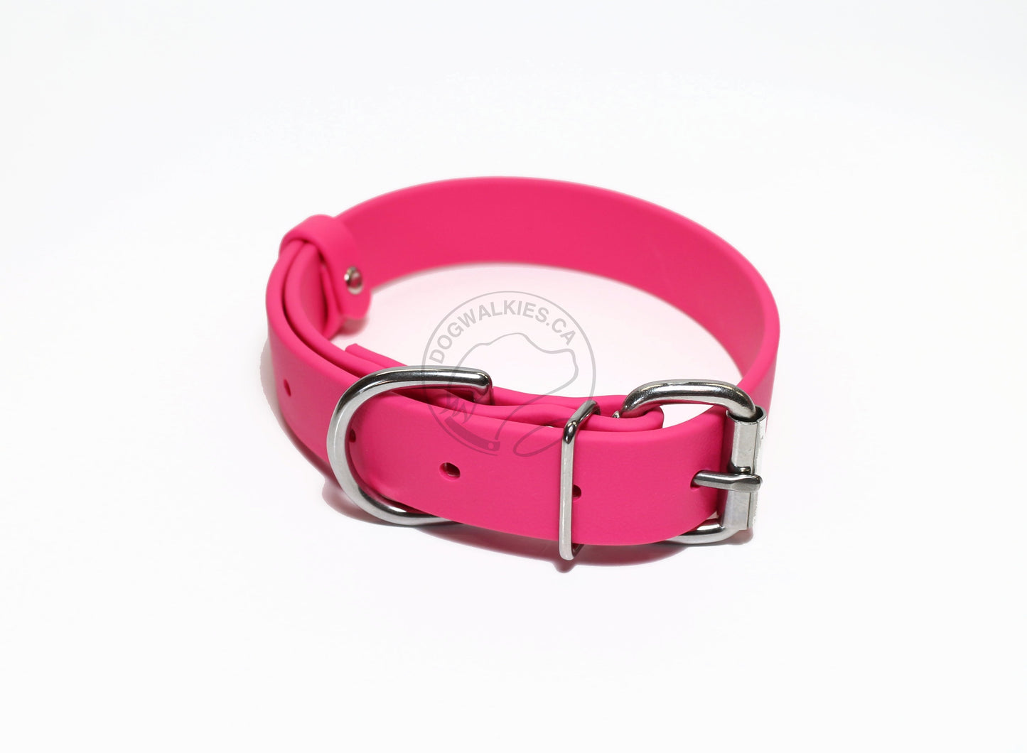 Fuchsia Pink Biothane Dog Collar - 1 inch (25mm) wide