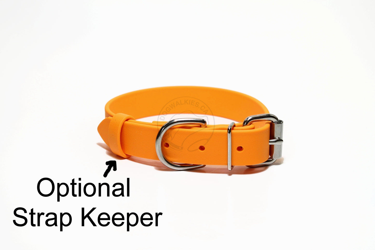 Bright Pumpkin Orange Biothane Dog Collar - 1 inch (25mm) wide