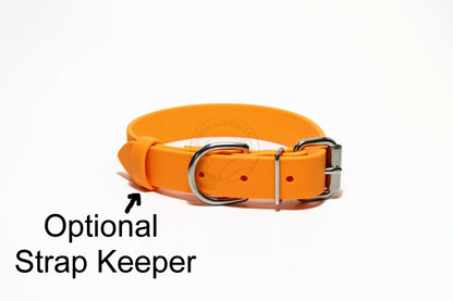 Bright Pumpkin Orange Biothane Dog Collar - 1 inch (25mm) wide